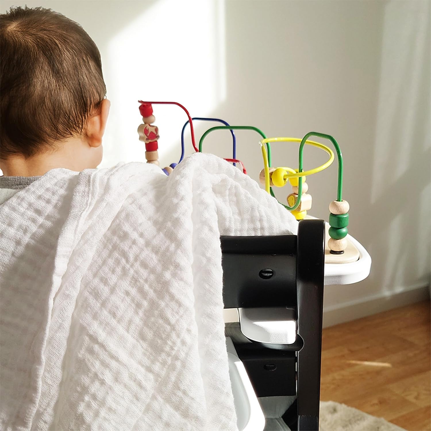 MAKIAN Mušelínové čtverce, Balení po 10 ks, 80x80 cm, Oeko-TEX® Standard 100 Certified, 10 Premium utěrky na odříhnutí – Dvojité tkané látkové čtverce / Mušelínové čtverce, odolné proti varu – bílé