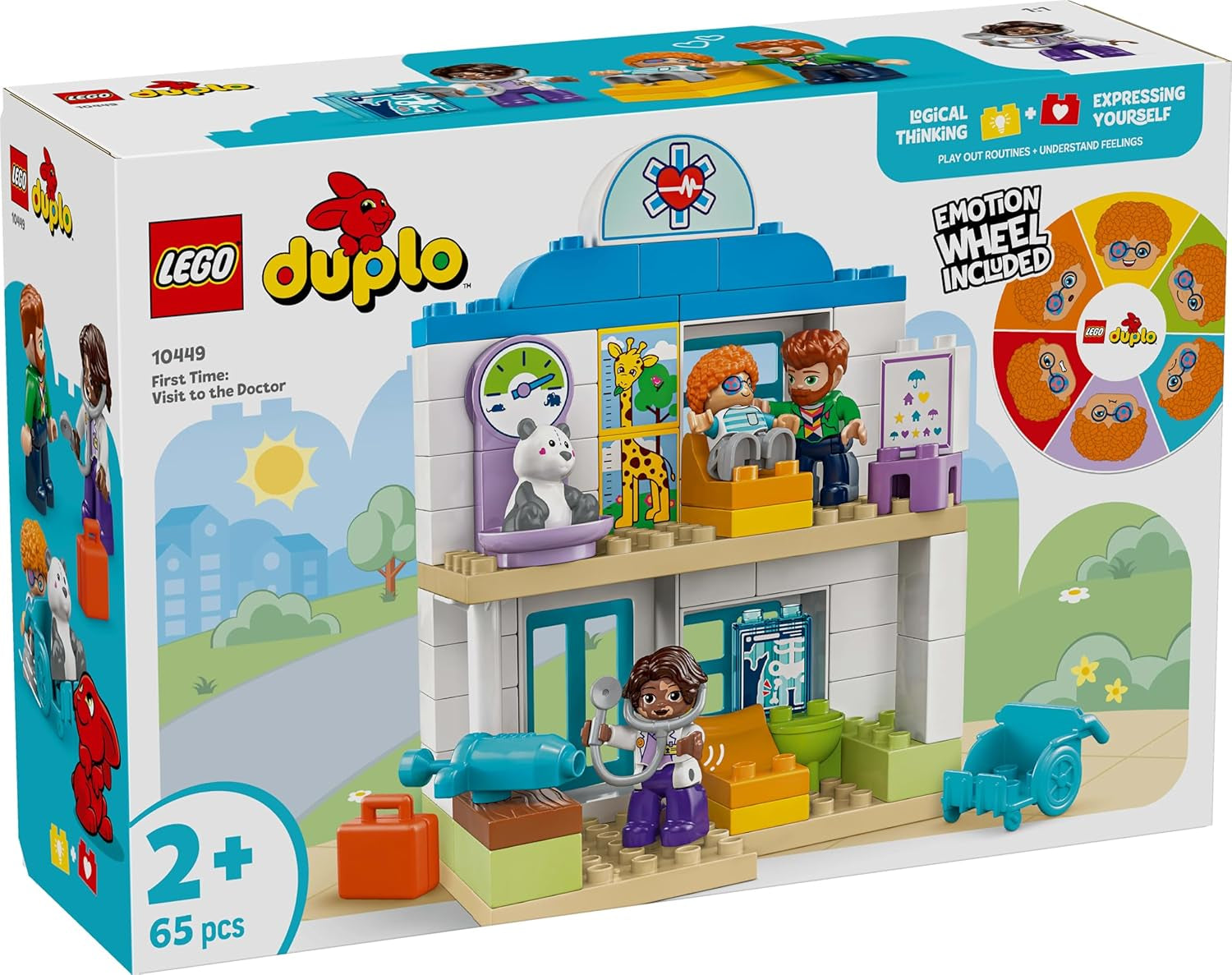LEGO DUPLO Town První návštěva doktora, Stavebnice, Hrací sada na podporu jemné motoriky, Dárek pro batolata od 2 let, Vzdělávací hračka, Nemocniční hra na hrdiny 10449 Stavebnic Besuche den LEGO-Store