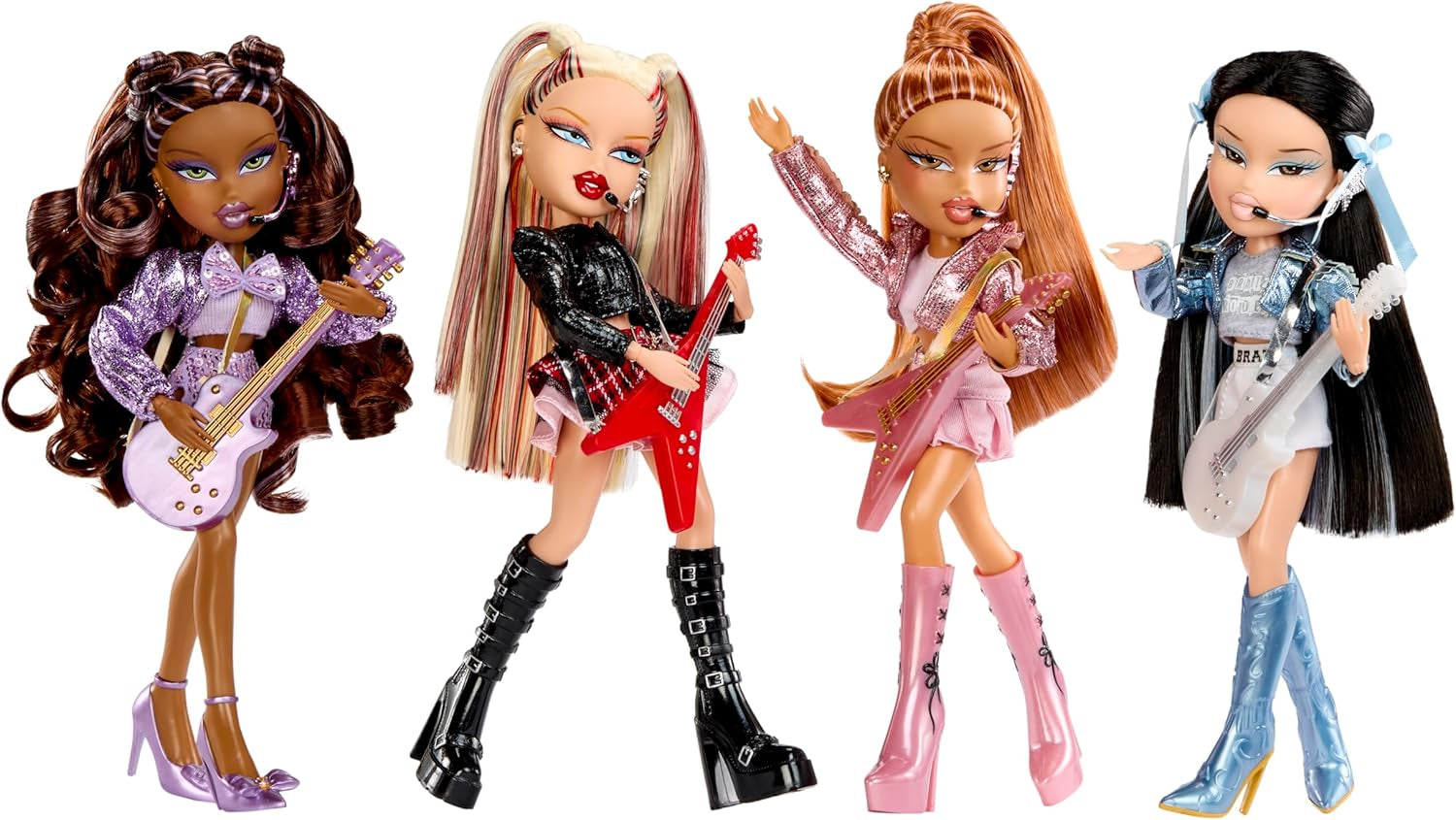 BRATZ Pop Starz Sasha – Păpușă la modă cu breloc de colecție, ținută și accesorii muzicale