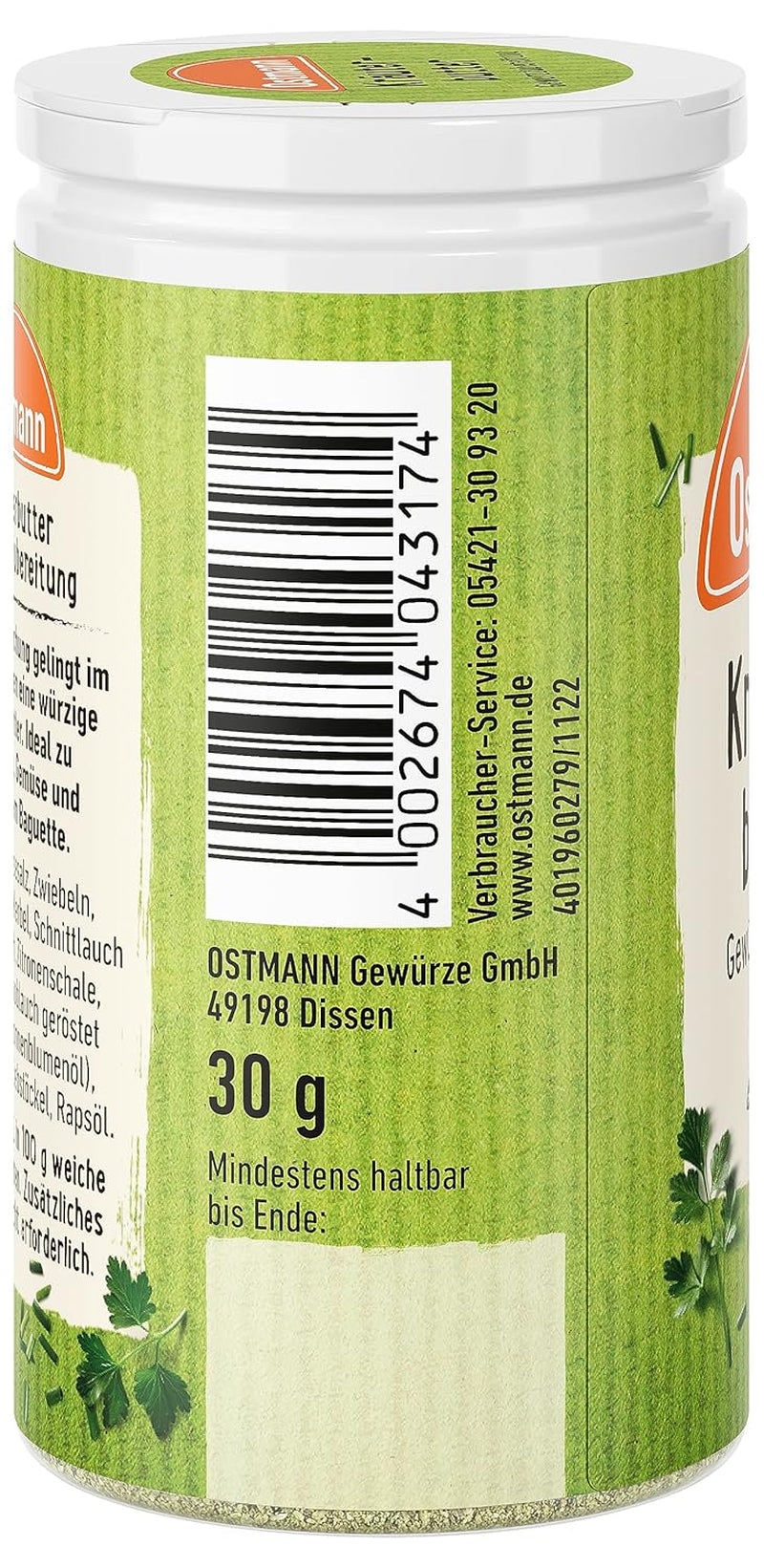 Ostmann Gewürze Kräuterbutter Gewürzzubereitung, 30 g (Verpackungsdesign kann abweichen)