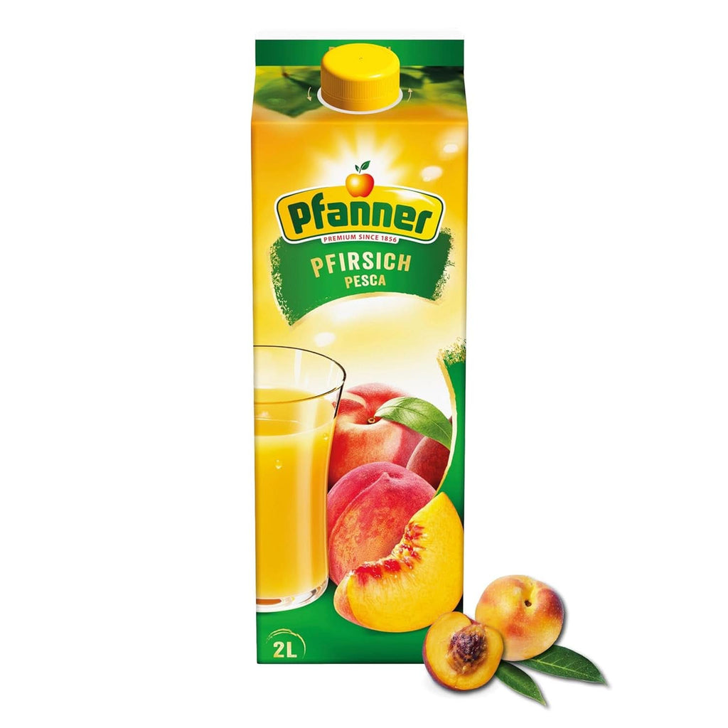 Pfanner 100% suc de mere tulbure natural (1 x 2 litri) - Mere presate direct - Suc de fructe fără adaos de zahăr Bauturi fara alcool Naty Shop 2 litri Piersica