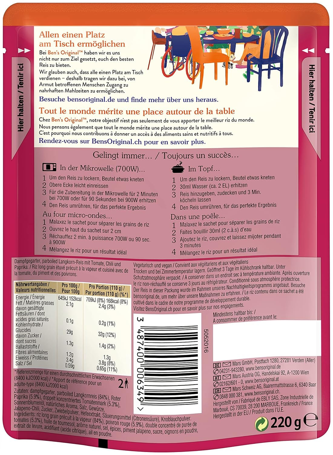 BEN'S ORIGINAL™ Mexická expresní rýže 6 x 220 g