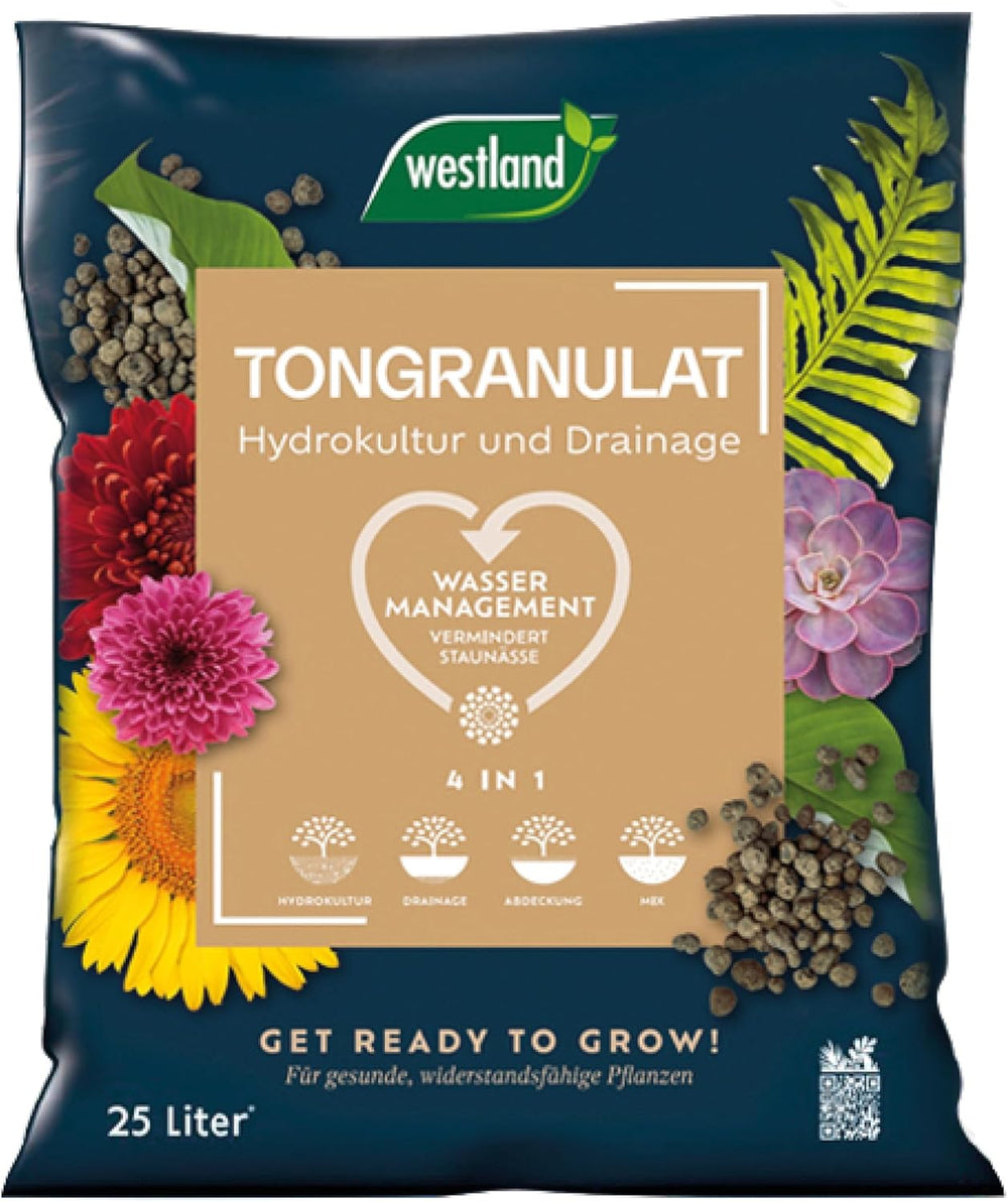 Westland Clay Granule, 5 L - Granule pro rostliny ideální pro hydroponii, drenážní substrát bez chemických přísad, pro vnitřní i venkovní použití