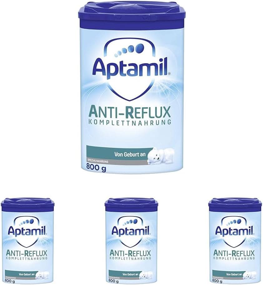Aptamil Anti-Reflux - kompletní krmivo od narození, pro dietní management, sušené mléko, 1x 800 g Naty Shop Set 4 x 800 gramů