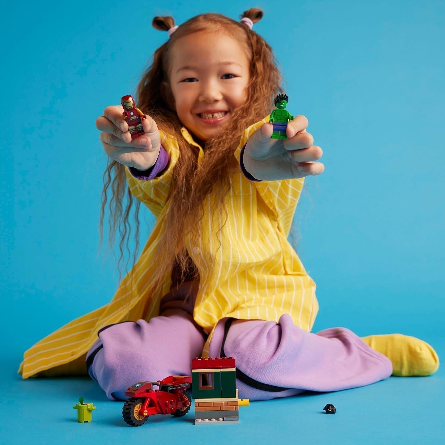 LEGO Marvel Iron Man s kolem a Hulkem, hračka na stavění superhrdinů pro děti, sada kolekce s kolem a minifigurkami, dárek pro dívky a chlapce 4 roky staré 76287 stavebnice Besuche den LEGO-Store