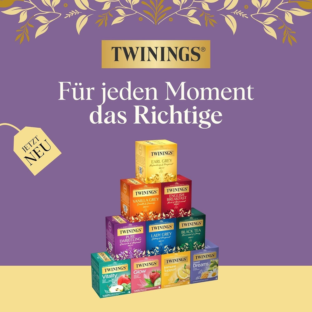 Twinings EARL GREY Ceai negru în pliculețe, rafinat cu aromă de bergamotă - Ceai negru din China, renumit în întreaga lume și extrem de revigorant, pachet de 1 (25 pliculețe)
