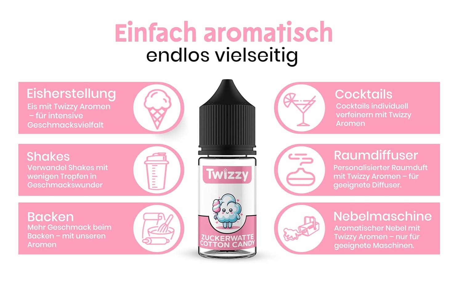 Twizzy Concentrated Cotton Candy Aroma, 30 ml Aromas Naty Shop