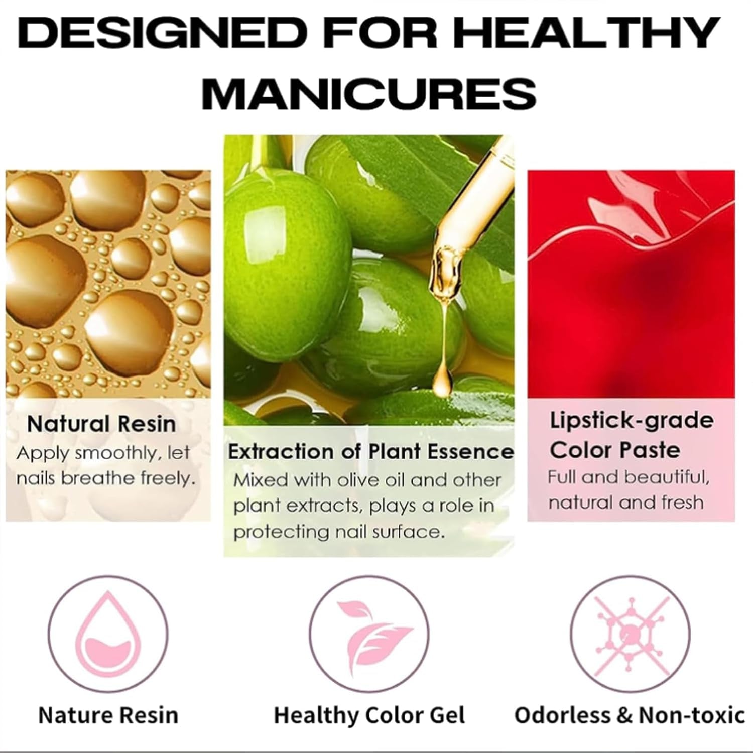 4dílná sada laků na nehty – rychleschnoucí, dlouhotrvající lak na vodní bázi – lak na nehty s vlastním designem nehtů (4dílná sada Nude Normal Style)