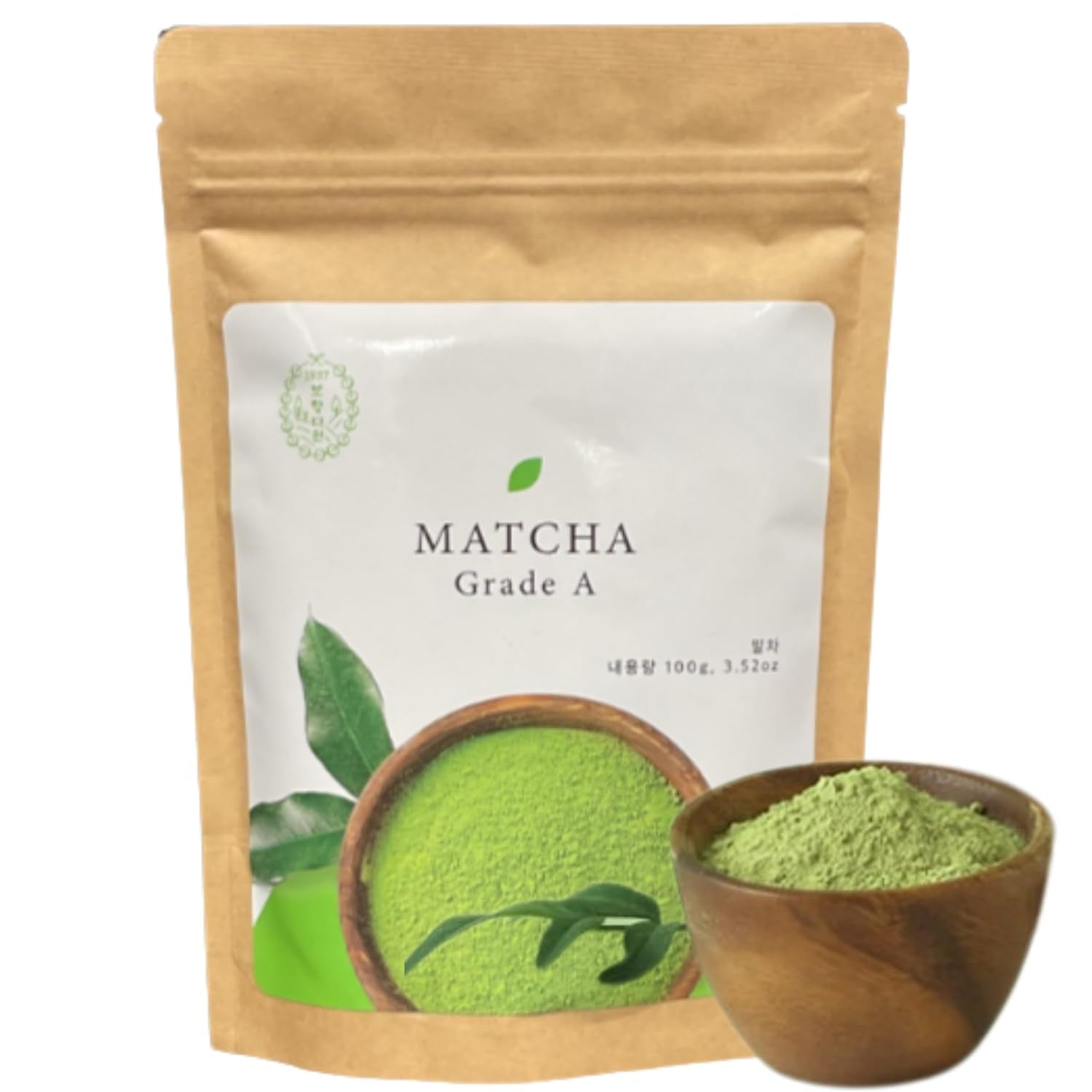 Bohyang Garden Matcha pulbere 100 g – Ceai verde premium din Coreea de Sud | Măcinat fin și bogat în tradiție | Pentru latte, smoothie, coacere și ritualuri de îngrijire personală | Pulbere Matcha în pungă resigilabilă