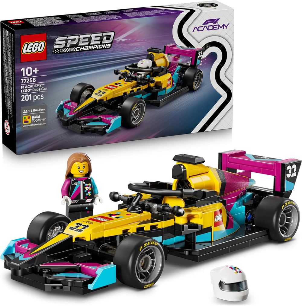 LEGO Speed ​​​​Champions F1 ACADEMY Rennwagen - Spielzeug Modellauto - Mit Formel 1 Rennfahrerin Minifigur - Geschenk für Mädchen, Jungen & Erwachsene Fans ab 10 Jahren - 77258