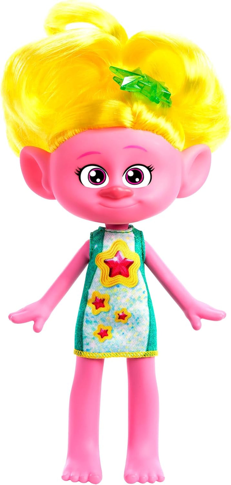 Mattel DREAMWORKS TROLS Gemeinsam Stark – Haarige Überraschungen Žinylková loutka s leuchtend blauem Haar zum Stylen, lila Stirnband, für Kinder ab 3 Jahren, HNF15
