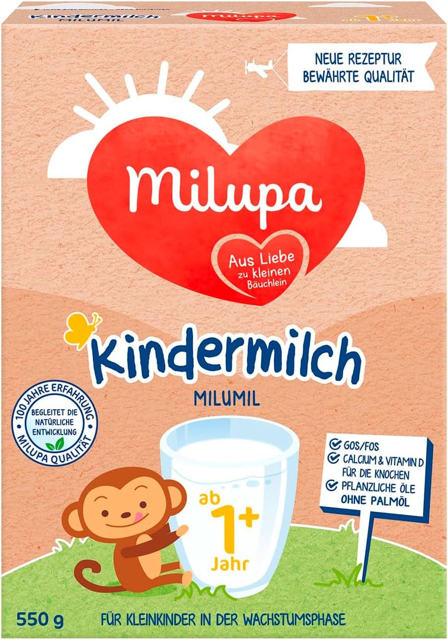 Milupa Mléko pro děti Milumil 1 plus - od 1 roku - pro malé děti ve fázi růstu - doprovází přirozený vývoj - 5 x 550 g prášku Mother and Child Naty Shop