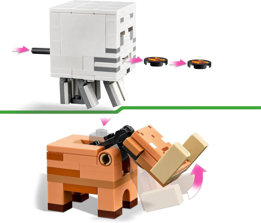 LEGO Minecraft Ambush na portálu Nether Herní hračka Nether pro děti s bojovými scénami a legendárními figurkami včetně strašidelného dárku pro hráče a chlapce a dívky 8 let staré 21255 Stavebnice Besuche den LEGO-Store