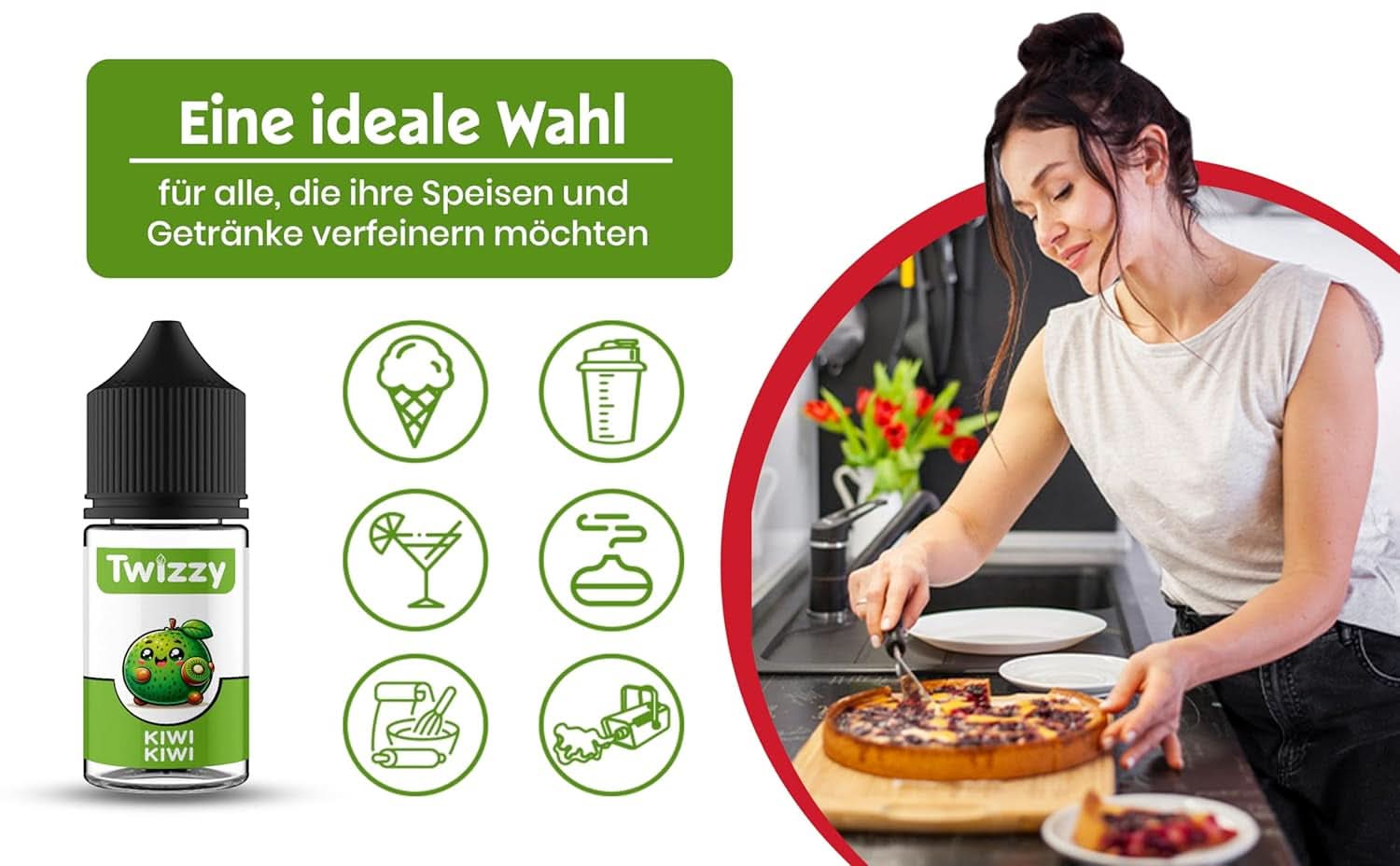 Twizzy koncentrované aroma kiwi, 30 ml Aromas Naty Shop