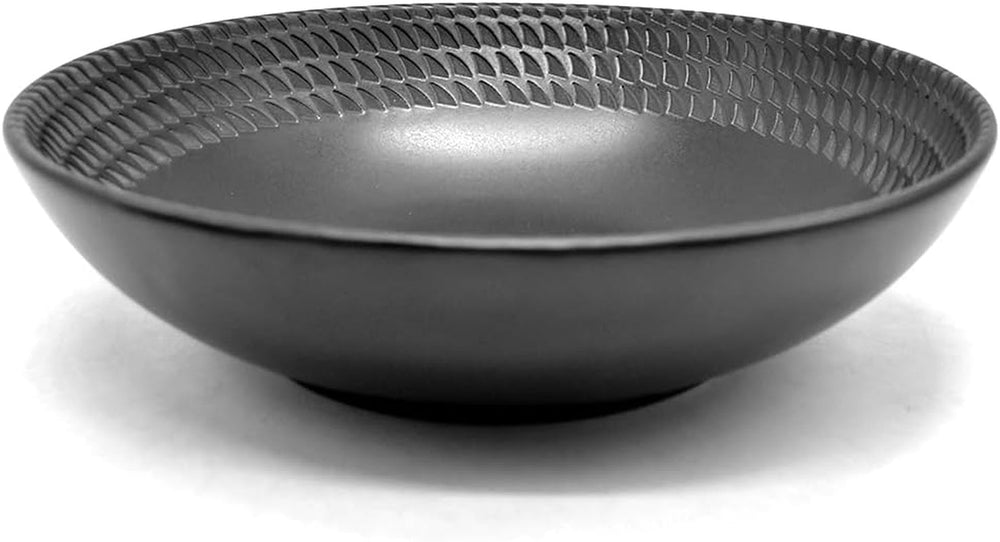 ECHTWERK 30-Teiliges Vintage Kombiservice "Blackstyle" Moderní design, Für 6 Personen, Geschirrset Aus Steingut Mit 6 X Speiseteller, 6 X Beilagenteller, 6 X Schüssel, 6 X Teetassen, 6 X Suppenteller Sady nádobí Naty Shop