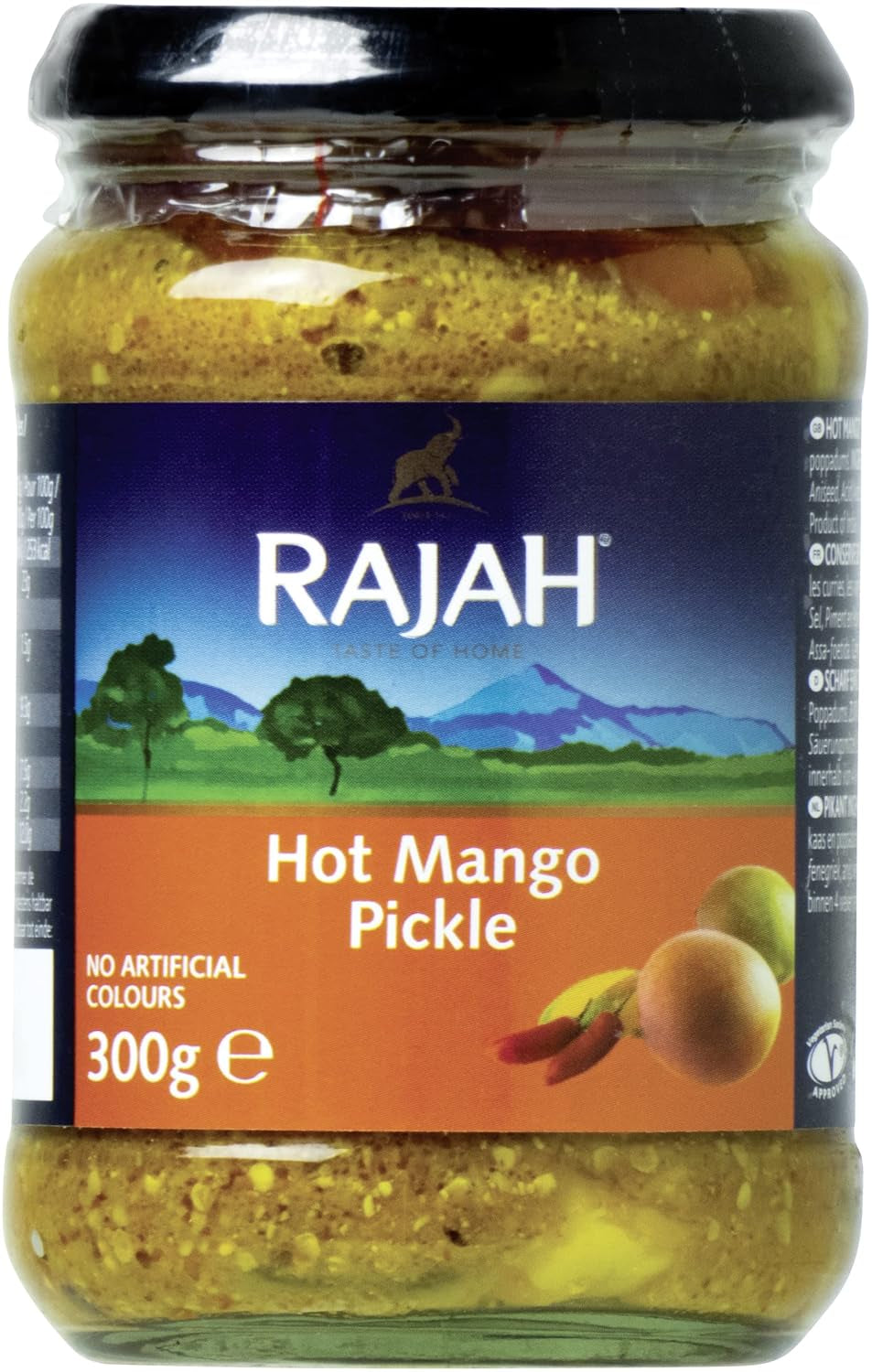 Rajah Mild Lime Pickle – Jemná eingelegte Limetten – Ideal als Begleitung zu Curry, Fleisch, Käse, Poppadums & Vorspeisen – 1 x 300 g