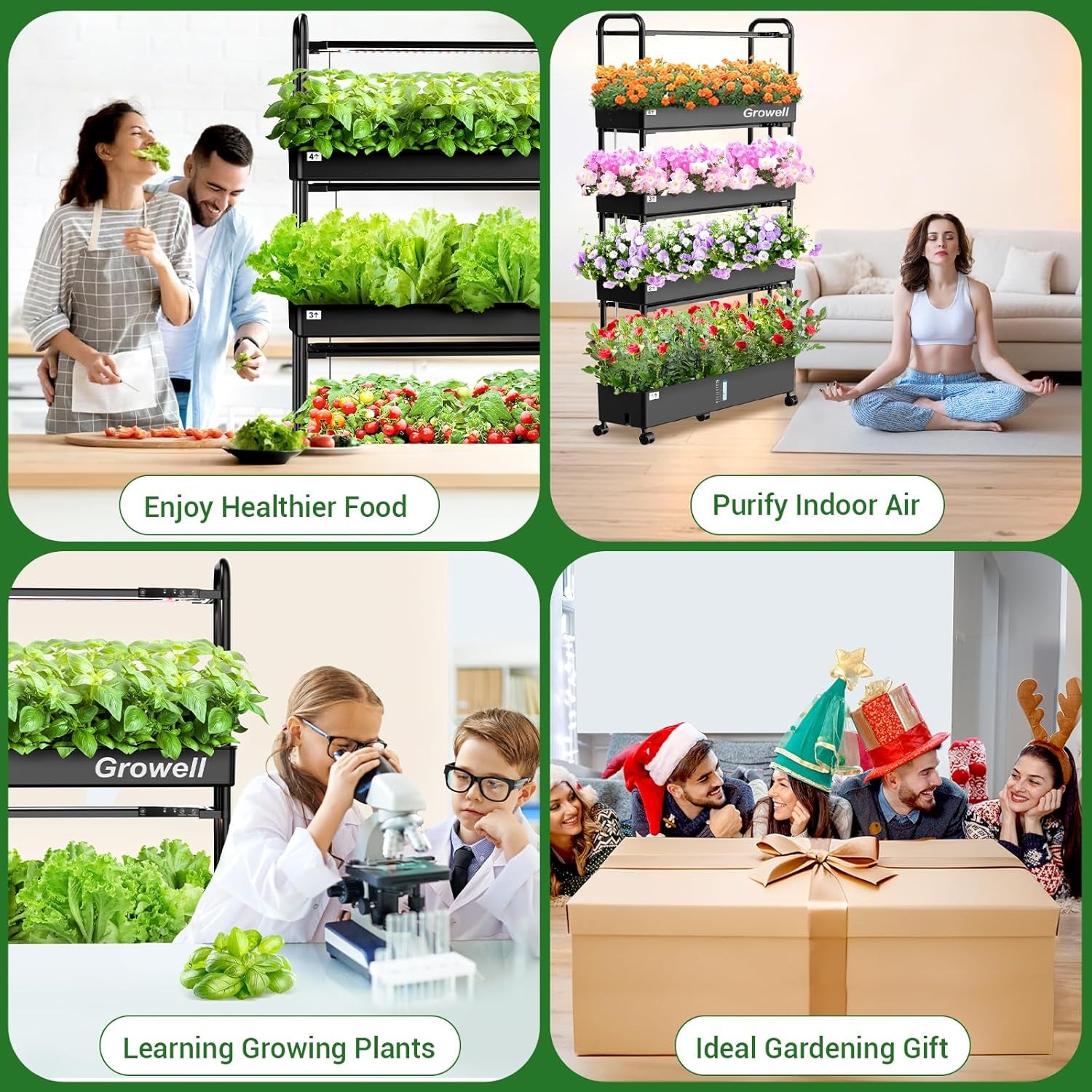 Velká sada hydroponického pěstebního systému 120 kapslí Vertikální hydroponická zahrada se 2 režimy osvětlení Automatický systém cirkulace vody Grow Light 48L vnitřní systém bylinkového zahradnictví