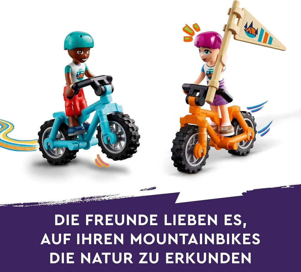 LEGO Friends Útulné chatrče v dobrodružném táboře, Venkovní sada na hraní rolí, Dětská hračka pro dívky a chlapce od 7 let se 3 figurkami a liškou, Kempingová hračka 42624 Stavebnice Besuche den LEGO-Store