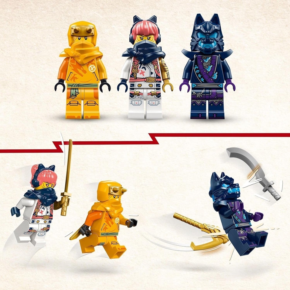 LEGO NINJAGO Riyu Dětský drak Dragon se 3 minifigurkami Sestavitelná hračka Ninja pro 6leté chlapce a dívky Akční dárek pro děti 71810 Stavebnice Besuche den LEGO-Store