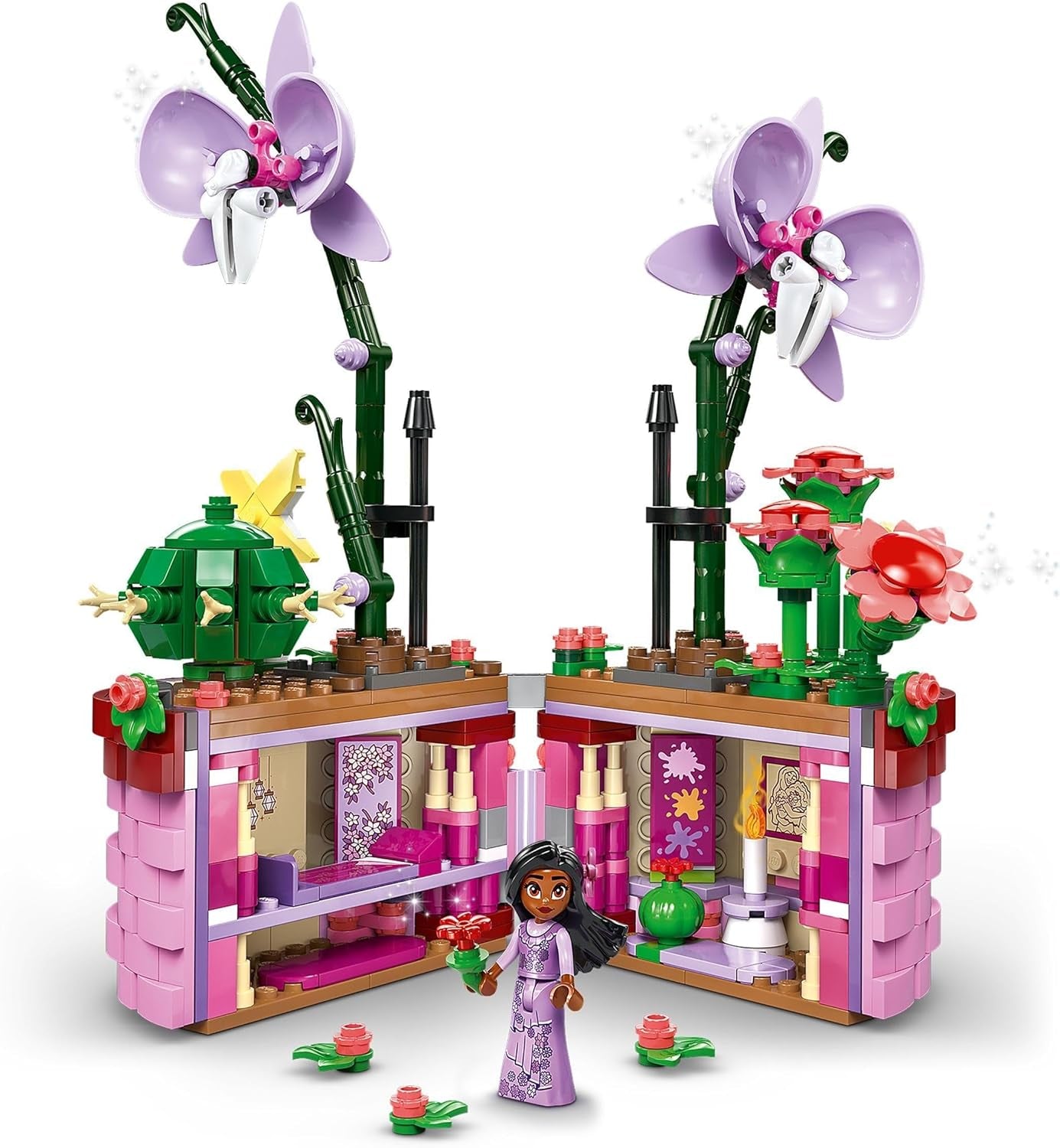LEGO Ç€ Disney Encanto Isabellin květináč, dětská stavebnice orchidej, dekorativní stavebnice s minipanenkou filmové postavy, tip na dárek pro dívky a chlapce od 9 let 43237 Stavebnice Beuche den LEGO-Store