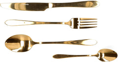 HOMLA Abele Besteckset Für Vier Personen 16-Teilig Edelstahl Hygienisch Elegant Leicht Zu Reinigen Gold Bucatarie Naty Shop