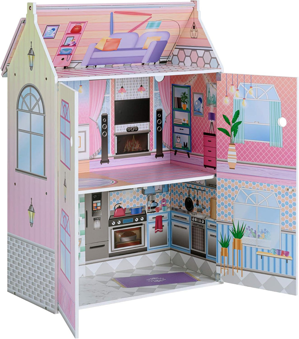 Olivias Little World Glasshouse Kids 12" domeček pro panenky a 10 doplňků pro panenky 3,5" Multi Td-12518D Domky pro panenky Naty Shop