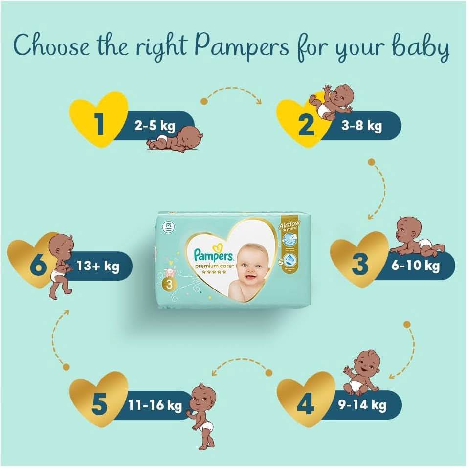 Pleny Pampers Premium Care, velikost 5, 11 - 18 kg, 44 ks Mother and Child Naty Shop