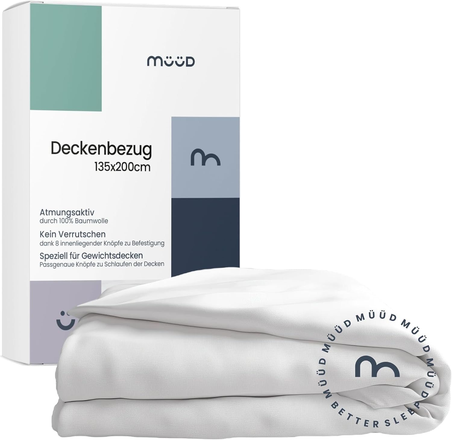 7 kg terapeutická přikrývka I 135X200Cm I Pro klidný spánek I Vysoce kvalitní vážená přikrývka z prodyšné bavlny I Uvolňující a terapeutická - Včetně balící krabice s rukojetí Postele a přikrývky Besuche den mÃ¼Ã¼d-Store Povlak na přikrývku 700 gramů