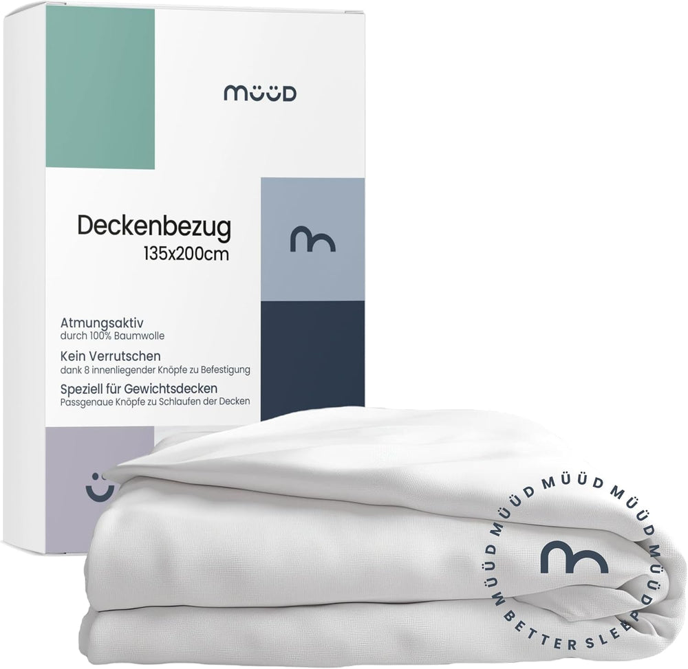 7 kg terapeutická přikrývka I 135X200Cm I Pro klidný spánek I Vysoce kvalitní vážená přikrývka z prodyšné bavlny I Uvolňující a terapeutická - Včetně balící krabice s rukojetí Postele a přikrývky Besuche den mÃ¼Ã¼d-Store Povlak na přikrývku 700 gramů