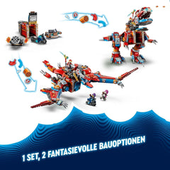 LEGO Dreamzzz 2-v-1 Coopers Dino-Mech C-Rex Hračka Pterodaktyl T.Rex Akční figurka pro chlapce a dívky Kreativní hračka Dobrodružná sada Dárek pro děti 9 let 71484 Stavebnice Beuche den LEGO-Store