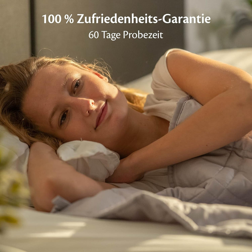 Zátěžová přikrývka 135X200 7Kg - Antistresová terapeutická přikrývka - Těžká přikrývka 100% bavlna - Přikrývka pro hluboký spánek a lepší zotavení - Zátěžová přikrývka - pro muže a ženy od 55-85 kg Postele a přikrývky Beuche den Ella-Store