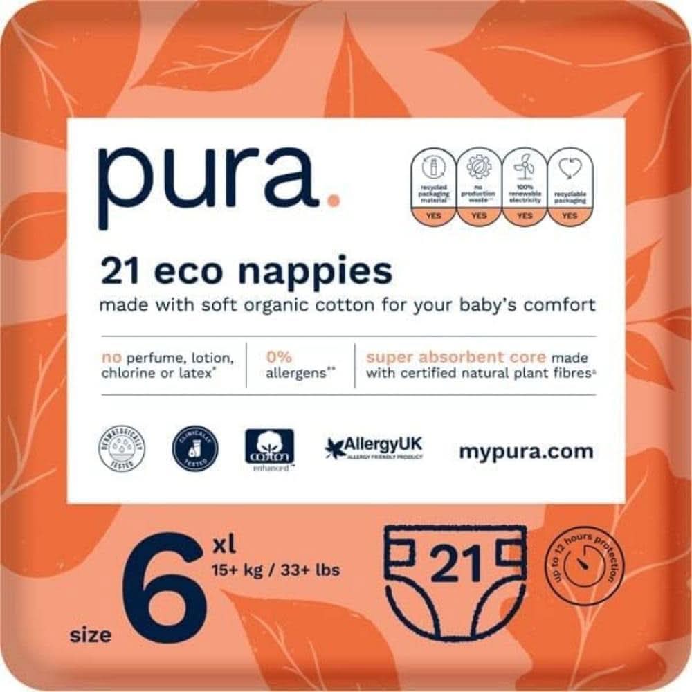 Scutece eco, EU Ecolabel, piele sensibilă, bumbac, hipoalergenic Mama si Copilul Naty Shop 6 (21 buc)