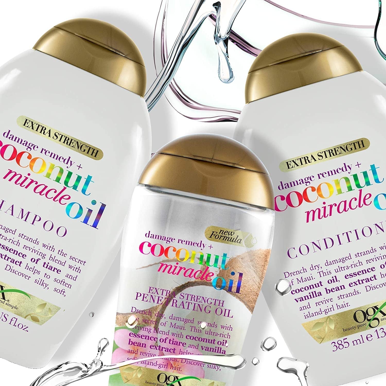 OGX Coconut Miracle Oil Conditioner, Hydratační kondicionér pro péči o vlasy s kokosovým olejem, 385 ml OGX Hair Care