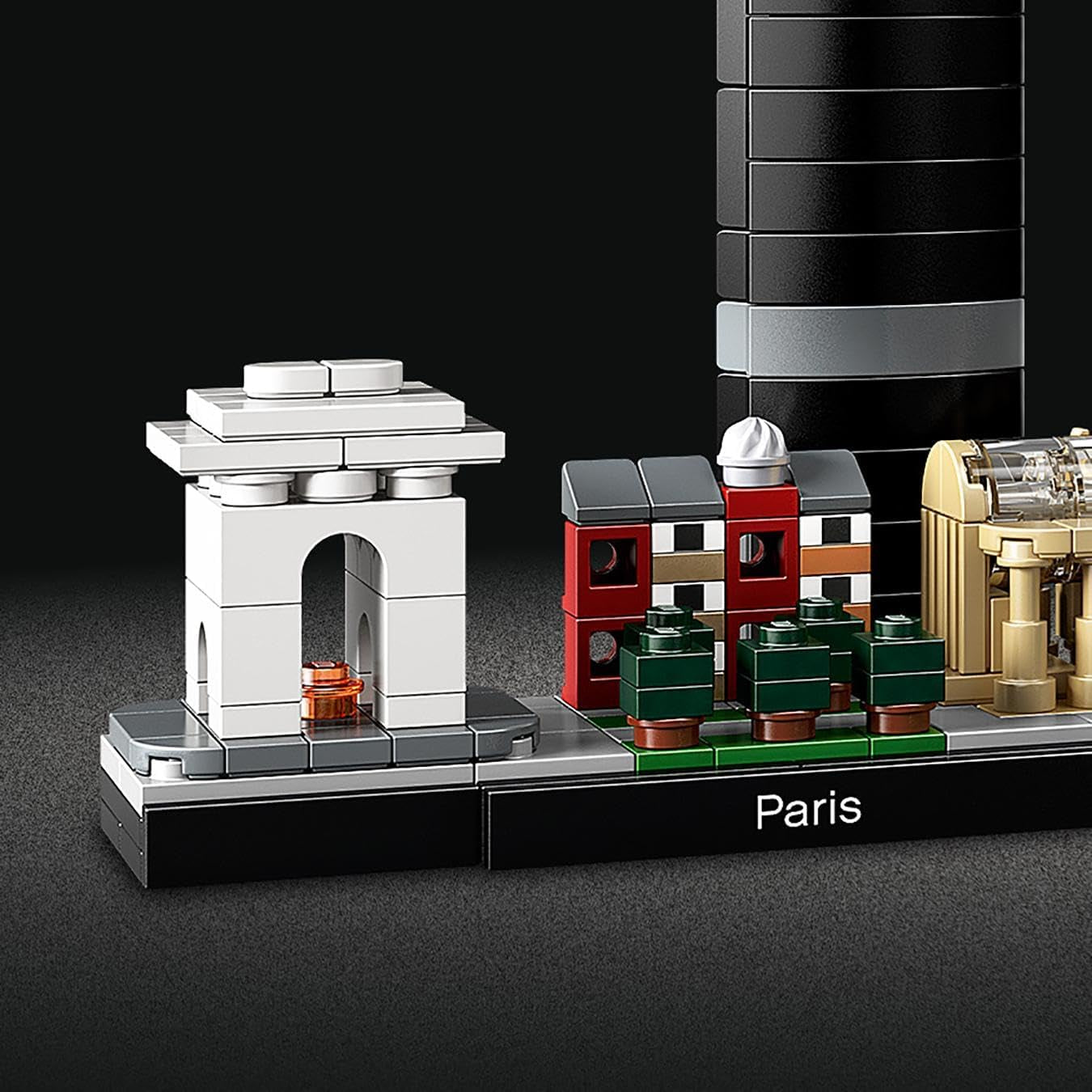 LEGO Architecture Paříž, Eiffelova věž, Champs-Élysées a modelová stavebnice Louvre, kolekce Skyline, dekorace pro domácnost a kancelář, nápady na dárky pro sběratele, muže a ženy 21044 Stavebnice Besuche den LEGO-Store