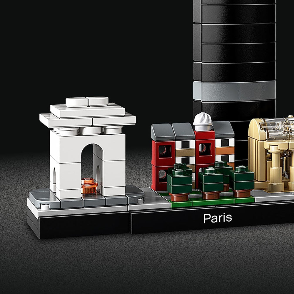 LEGO Architecture Paříž, Eiffelova věž, Champs-Élysées a modelová stavebnice Louvre, kolekce Skyline, dekorace pro domácnost a kancelář, nápady na dárky pro sběratele, muže a ženy 21044 Stavebnice Besuche den LEGO-Store