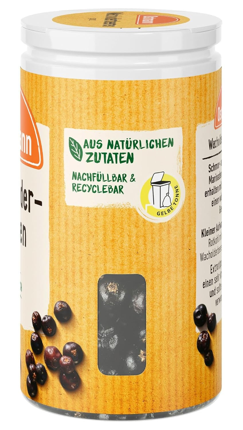 Ostmann Gewürze - Wacholderbeeren ganz | Ideální k dochucení kyselých a zvěřinových pokrmů 20 g v Der Streudose