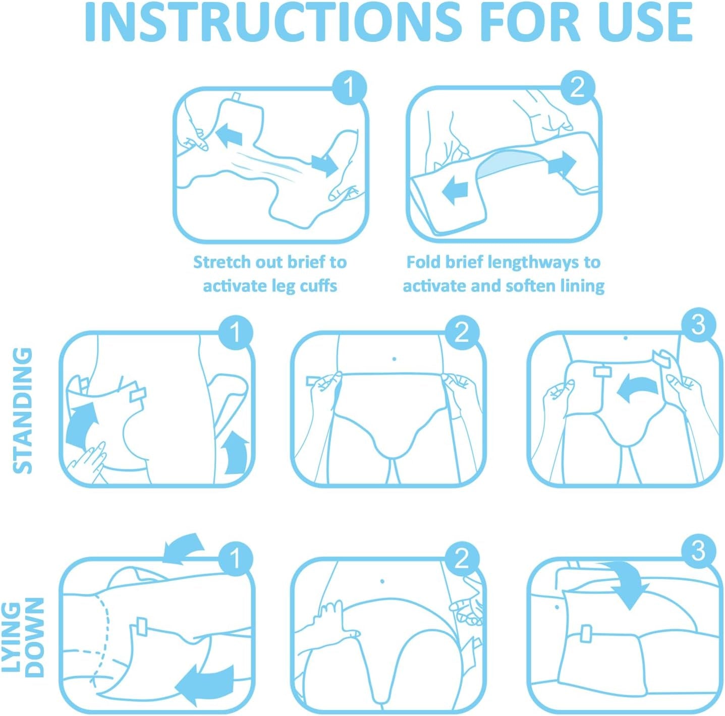 Pleny s potiskem pro dospělé 5500-5800ml 10 kusů - Toaletní kalhotky (XL)