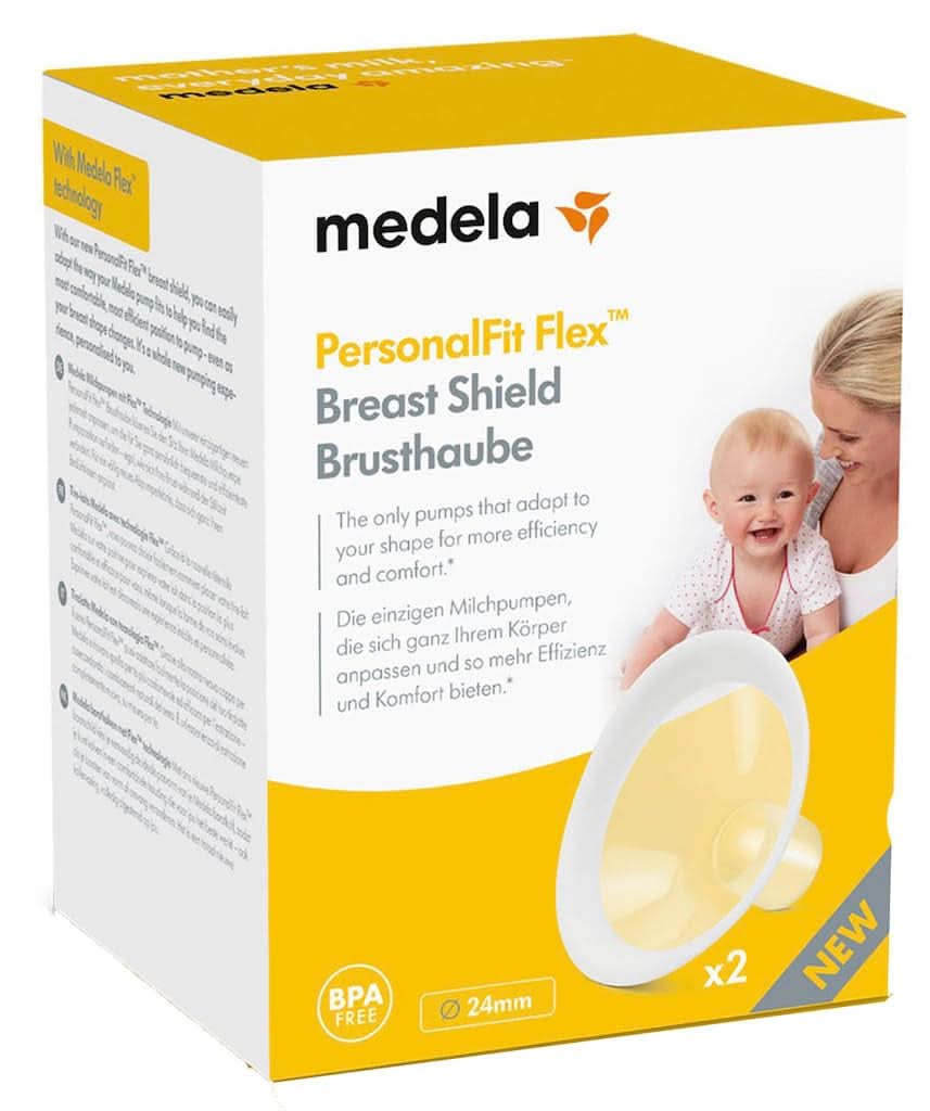 Prsní štíty Medela Personalfit Flex - Více mléka a více pohodlí Příslušenství Jídlo a kojení Bebe Naty Shop 24 mm