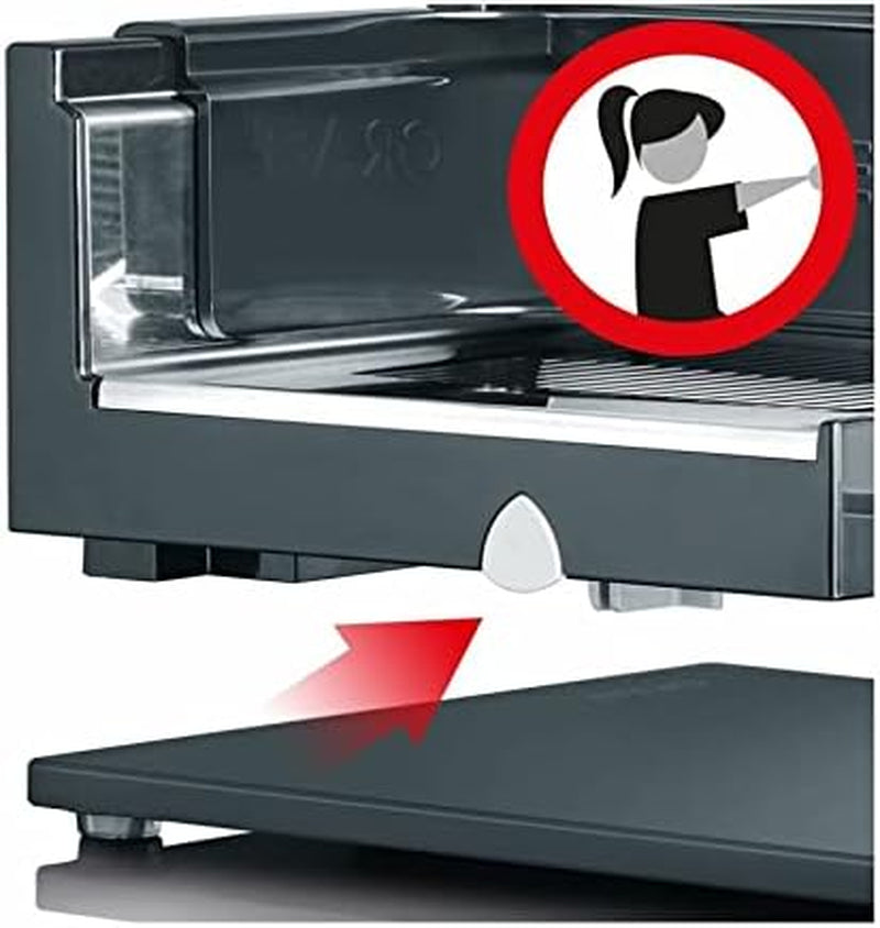 GRAEF SKS S32000, stříbrný elektrický kráječ s celokovovým pouzdrem a skleněnou základní deskou Struhadla a kráječe Naty Shop