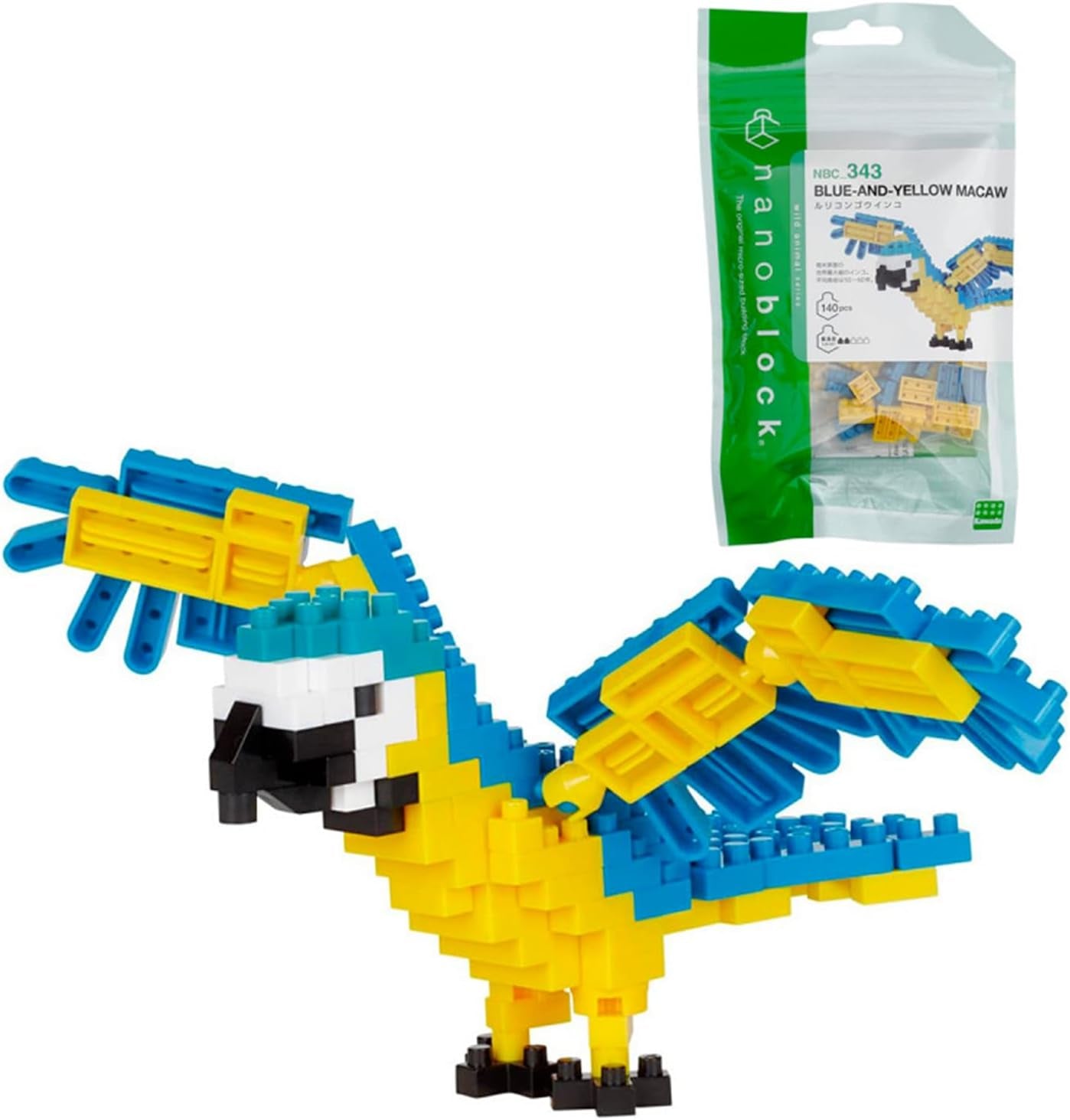 Bandai – Nanoblok – Roter Panda – Červená Panda – Mini-Bausteinfigur – Baukastenspiel – Pixel-Tierfiguren-Bausatz Panda – NBC194