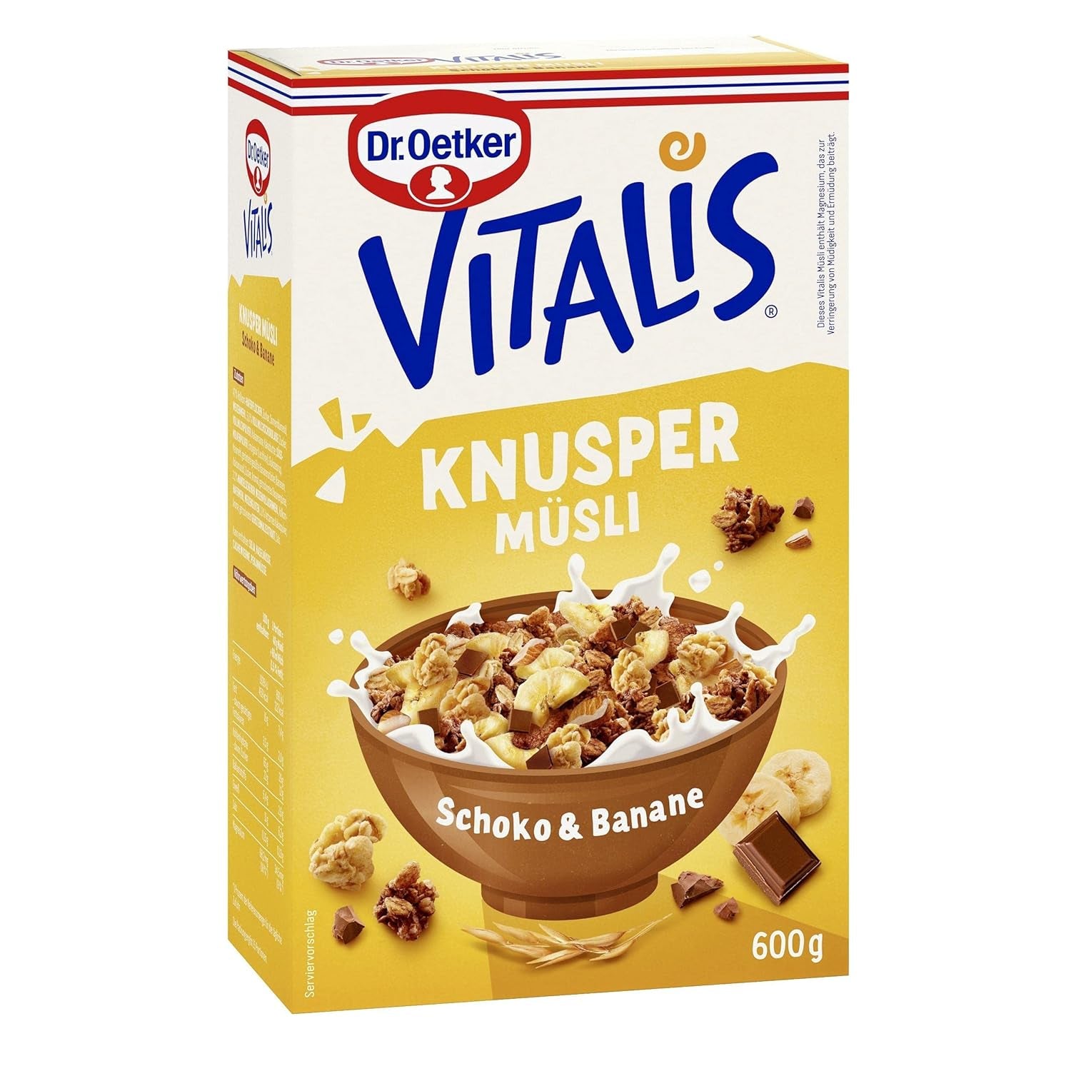 Dr. Oetker Vitalis Crunchy Flakes: Křupavé müsli s kukuřičnými lupínky a kousky mandlí, balení 5 ks (5 x 600 g)