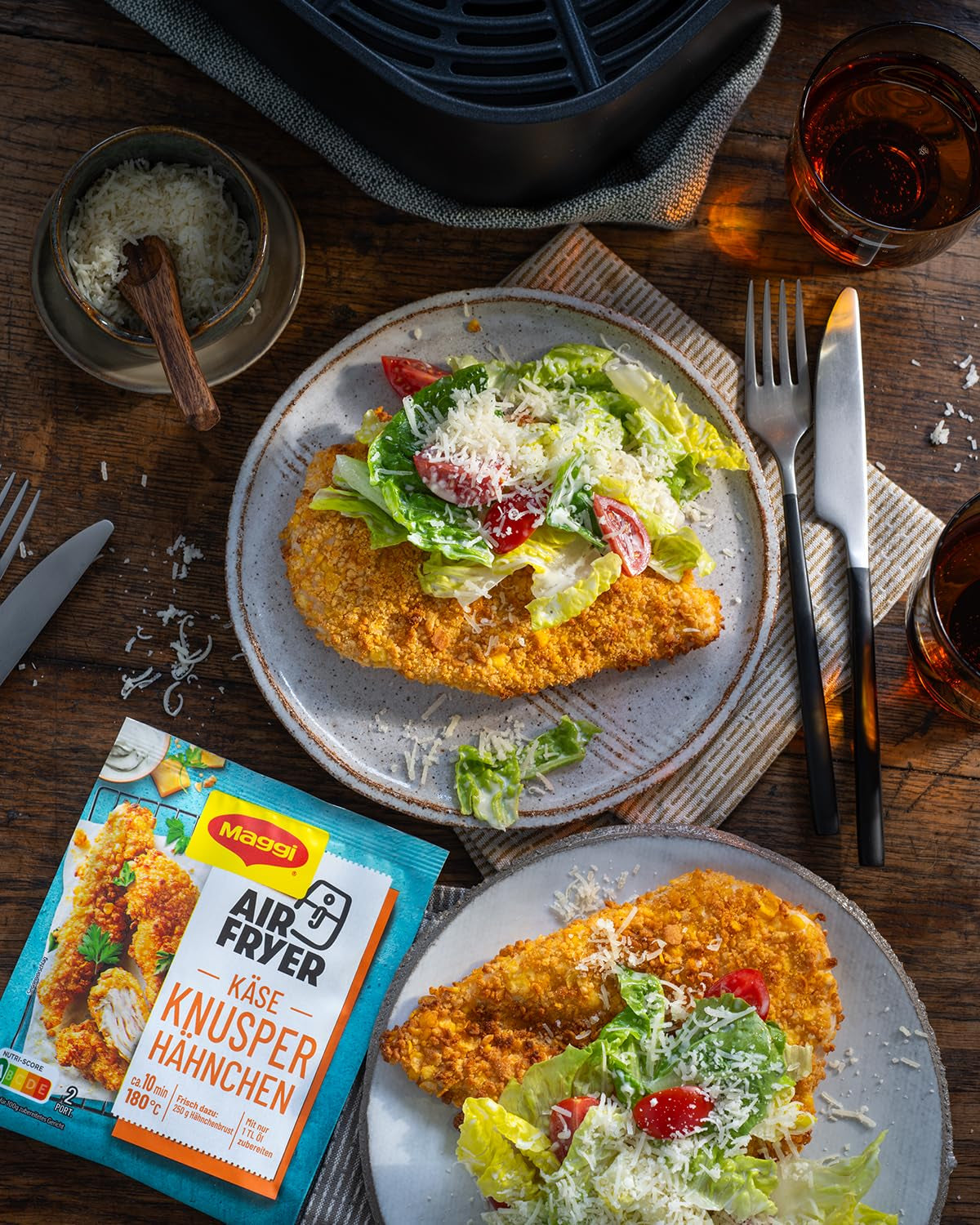 MAGGI Airfryer Knusper Hähnchen - Käse, 1er Pack (1 x 44 g)