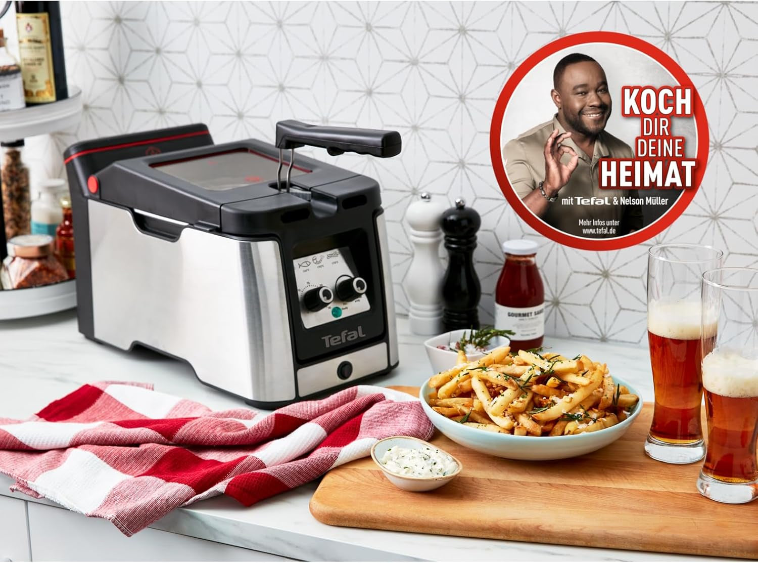 Fritéza Tefal FR600D Clear Duo, smažení s menším množstvím kouře a zápachu, kapacita 1,2 kg, termostat, časovač, velké průhledové okénko bez mlhy Domácí spotřebiče Naty Shop
