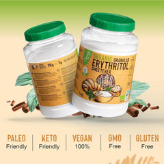 Přírodní organický erythritol, 10G = 7G cukru, 1 kg sladidel Naty Shop