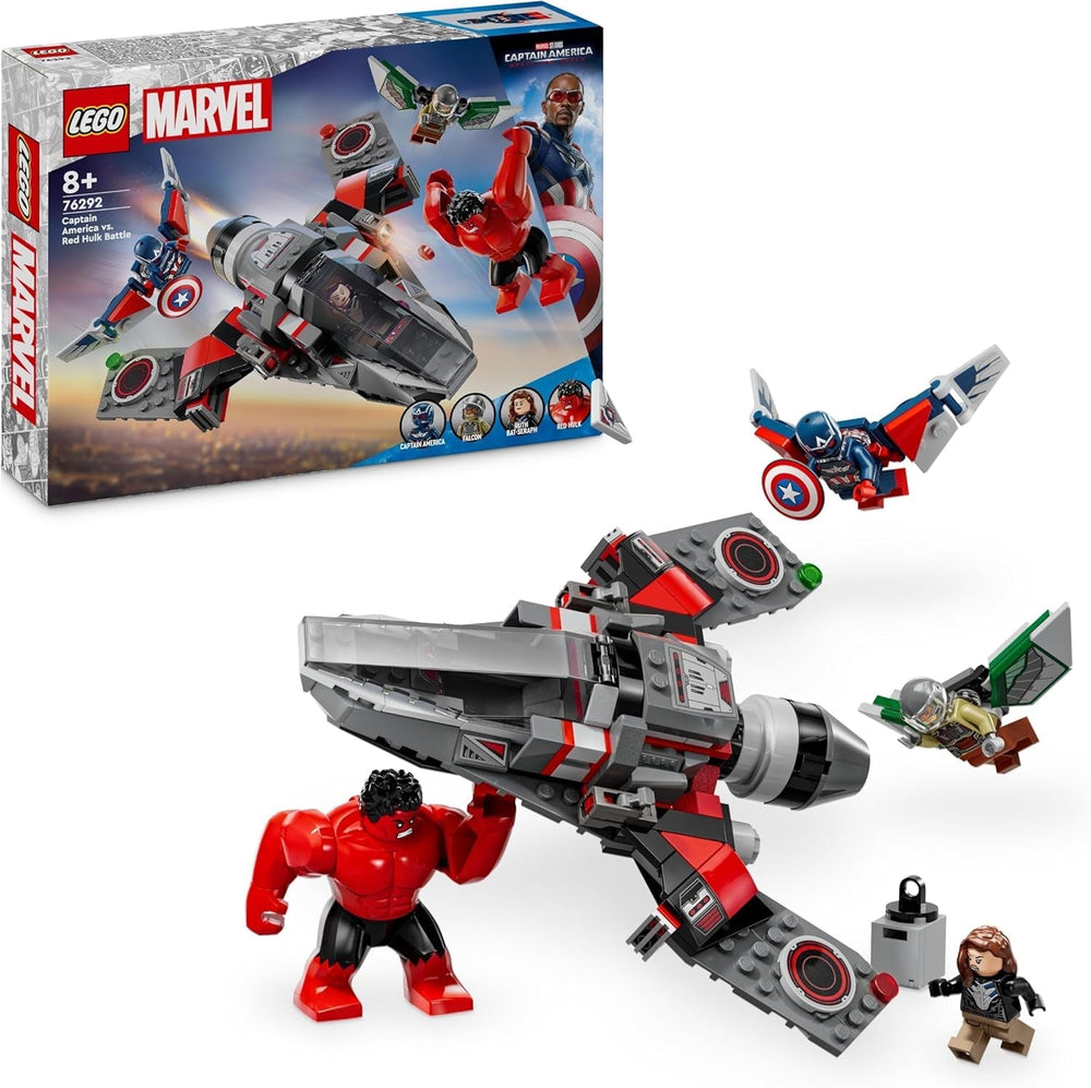 LEGO Marvel Showdown mezi Captain America a Red Hulk Kids Dárková sestavitelná sada tryskáčů Hračka superhrdina pro chlapce a dívky 8 let stará dobrodružná stavebnice 76292 Stavebnice Besuche den LEGO-Store Výchozí název