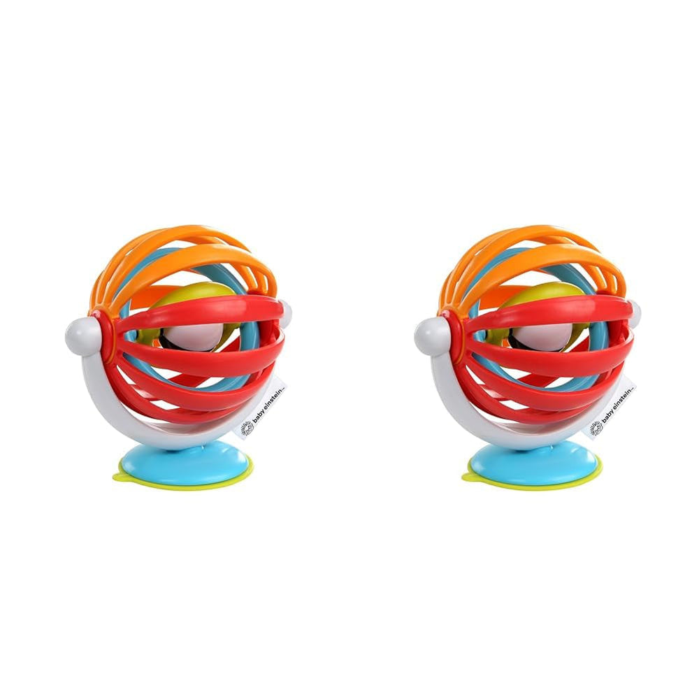 Baby Einstein, jucărie cu rotiță lipicioasă, perfectă pentru călătorii sau deplasări, bază absorbantă pentru fixarea pe suprafețe netede ,1 bucată (pachet de 1) Jucarii Bebe Naty Shop Baby Einstein Sticky Spinner 1 bucată (pachet de 2)