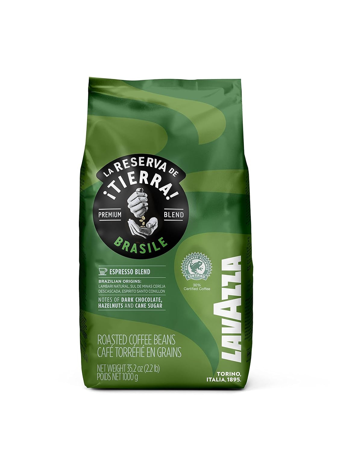 Café cu cereale Lavazza Tierra Brasile Intense (1kg)
