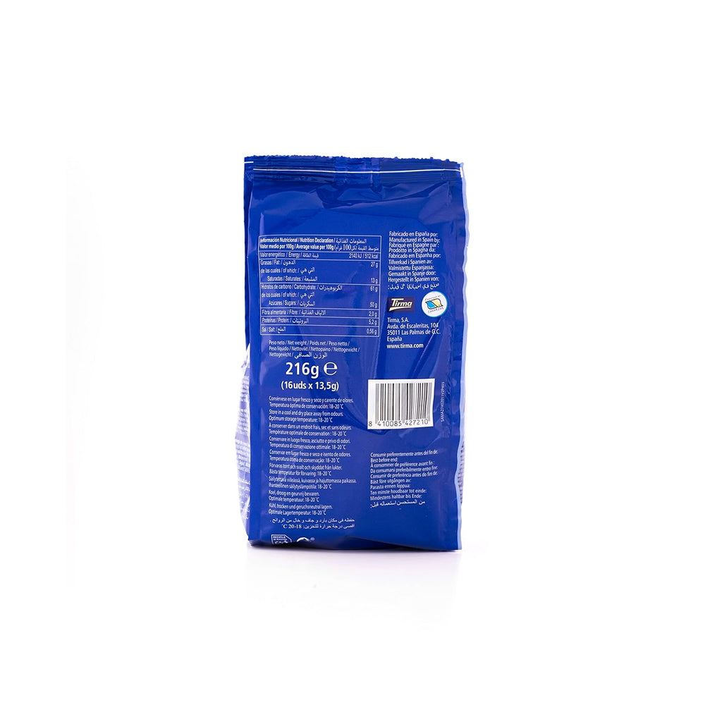 Tirma Mini White Chocolate Wafers | (16 units x 13.5g), 216g | Jemná krémová náplň | Bez GMO | Suitable for vegetarians | Jednotlivě balené | Balená svačina