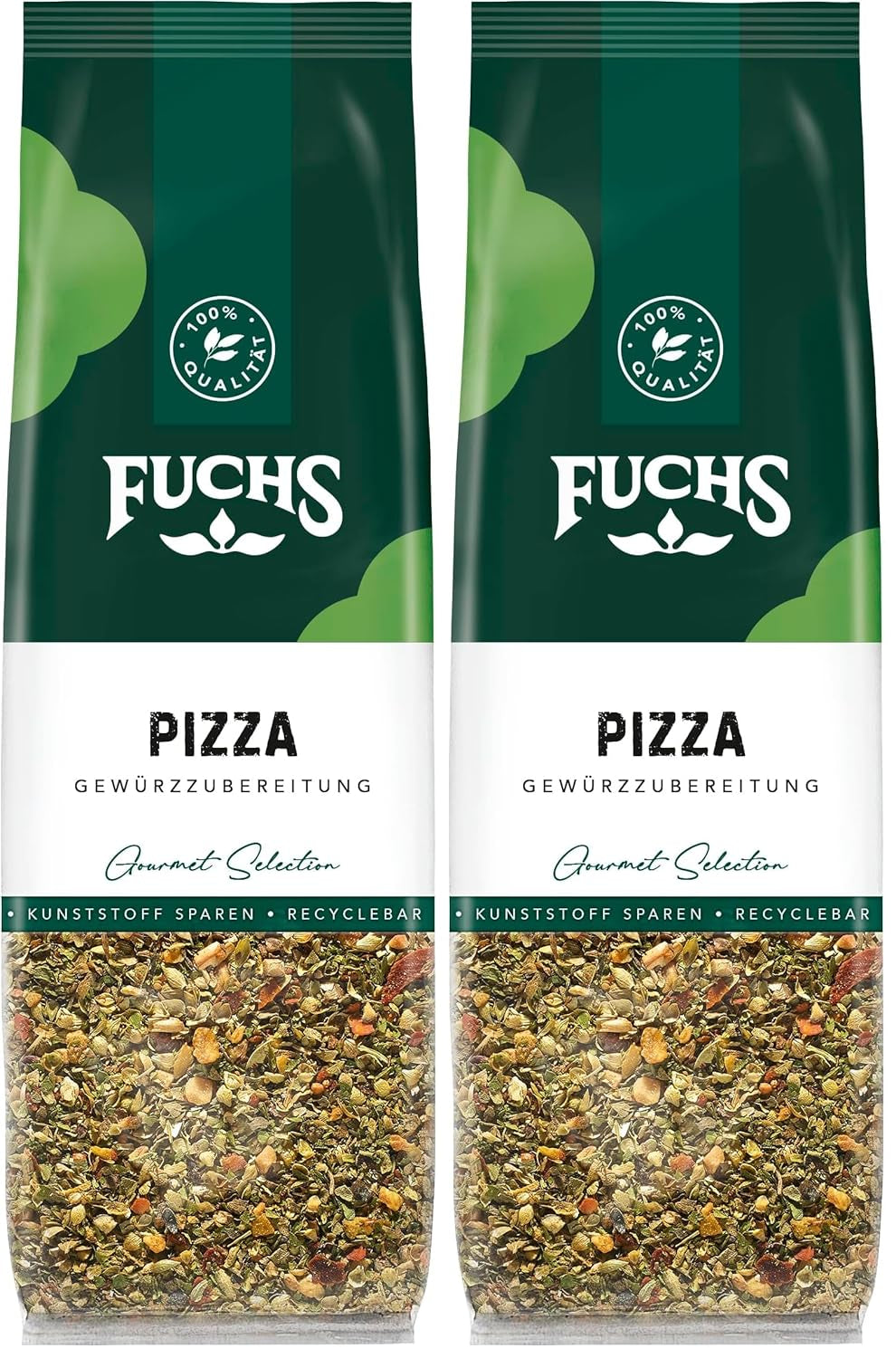 Fuchs Gewürze - Pizza Gewürzzubereitung v recyklovatelném Nachfüllbeutel, Gewürzmischung mit Italianen Kräutern, ideální pro Bruschetta - 30 g