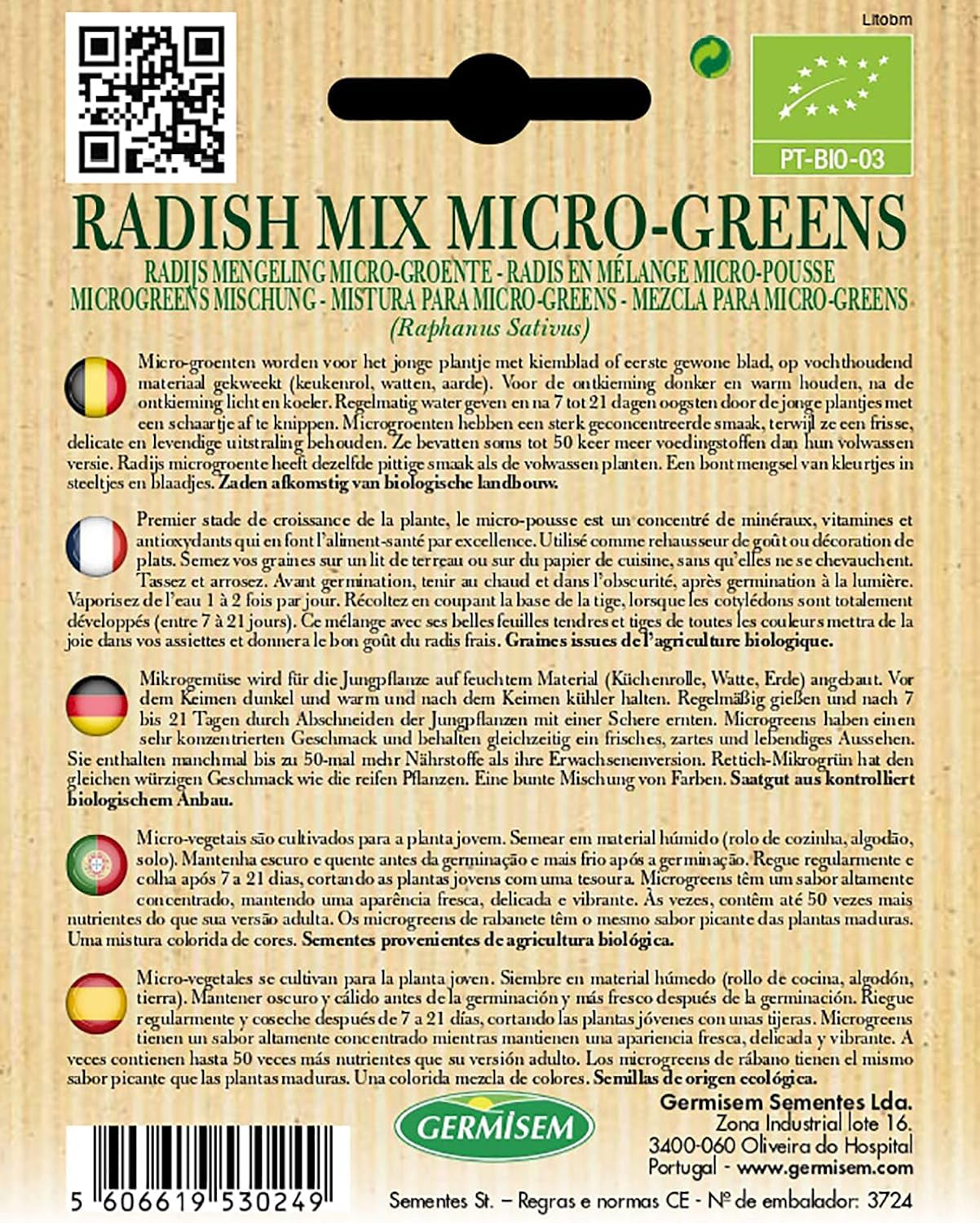 Microgreens Mischung RADISH MIX MICRO-GREENS ECBIO1172